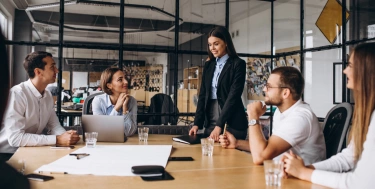 Arbeitskollegen in einer Besprechung